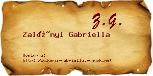Zalányi Gabriella névjegykártya